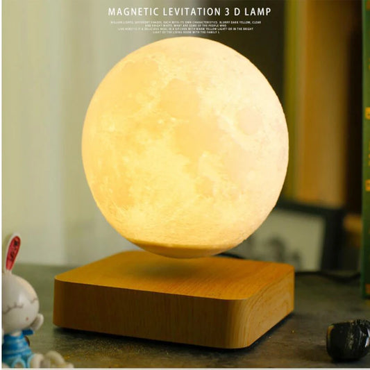 Lampe flottante en forme de lune à lévitation magnétique