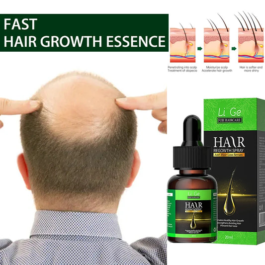 Sérum de croissance rapide des cheveux, produit de traitement Anti-perte de cheveux, prévient l'amincissement, réparation des cheveux secs et crépus, Essence de soins de beauté